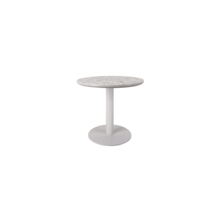 Terrazzo Table Round low white