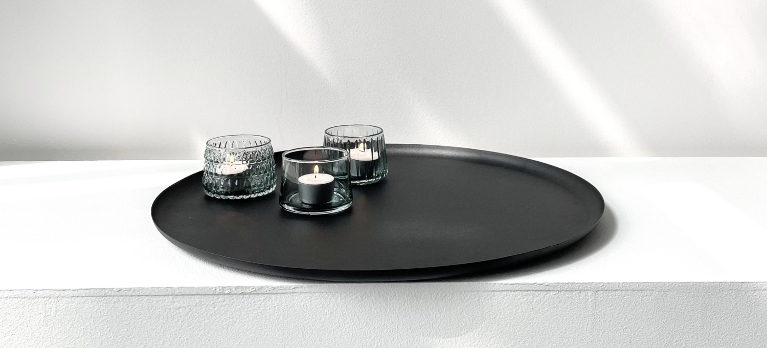 Bao tray with Dim tealights