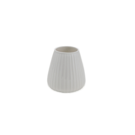 Spinn vase stripe small cream