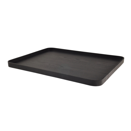 Serve tray rectangular black
