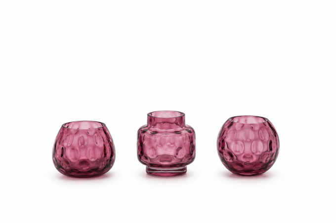 POLKA T-LIGHT MIX SET OF 3 PLUM – XLBA21104-47